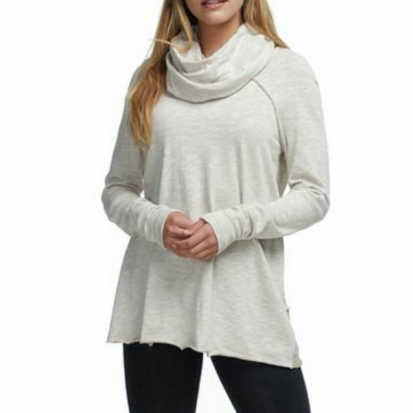 FREE PEOPLE Beach Cocoon Tunic Sweater XS|S Oatmeal Slouchy Boho Casual - Picture 9 of 14